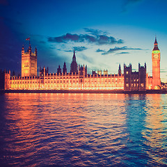 Image showing Vintage look Houses of Parliament