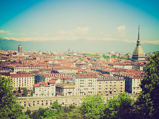 Image showing Retro look Turin view