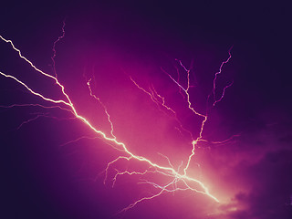 Image showing Retro look Lightning