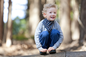 Image showing boy in the woods