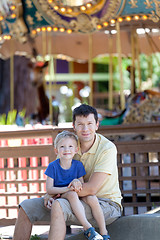 Image showing family at amusement park