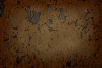 Image showing Dark, colored, concrete wall