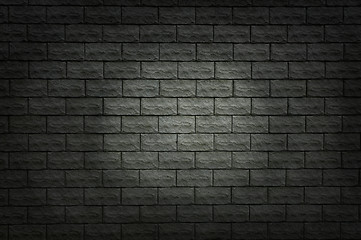 Image showing Dark brick wall