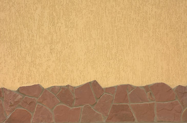 Image showing Wall with a stone border