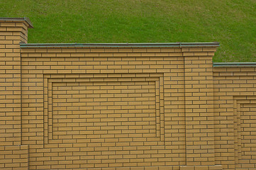 Image showing Brick fence