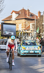 Image showing The Cyclist Jakob Fuglsang- Paris Nice 2013 Prologue in Houilles