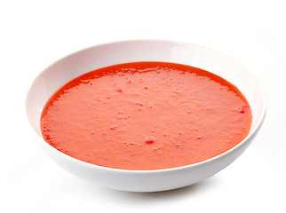 Image showing bowl of strawberry soup