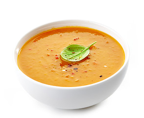Image showing Bowl of squash soup