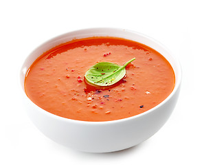 Image showing Bowl of tomato soup