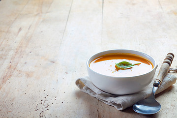 Image showing bowl of squash soup 