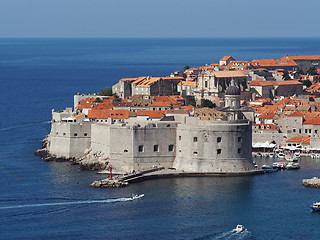 Image showing Dubrovnik, Croatia, august 2013, medieval city and harbor