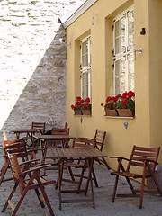 Image showing Small cafe in Old Town