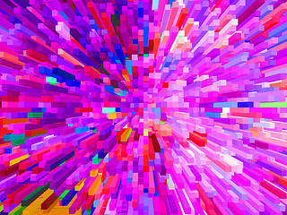 Image showing Multi-coloured explosion