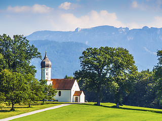 Image showing chapel on grean meadow