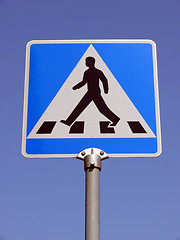 Image showing Warning Walking People