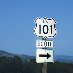 Image showing 101 South to the right