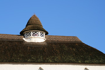 Image showing Thatched Roof with Turret