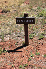 Image showing Do not enter nature