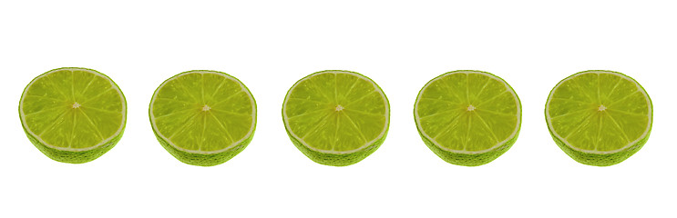 Image showing Lime in a row