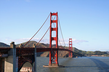 Image showing Golden Gate Bridge over blue sky