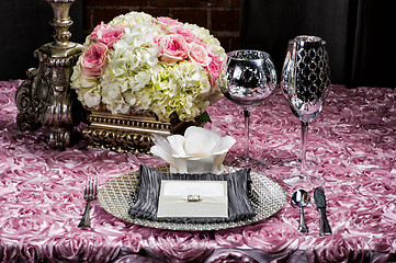 Image showing Wedding table setting