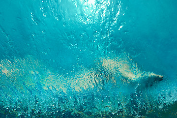 Image showing Abstract human body in water splashing