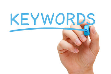 Image showing Keywords Blue Marker