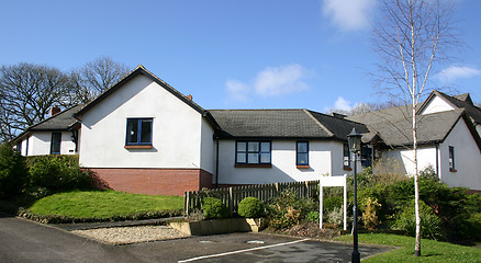 Image showing white washed houses