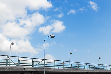 Image showing Street lights on a highway