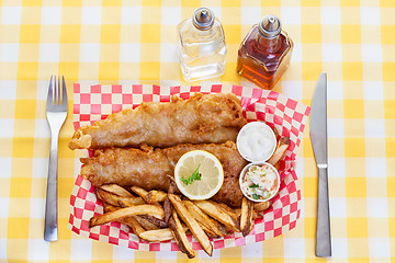 Image showing Fish and chips