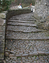 Image showing steps in a village street