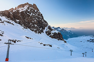 Image showing Ski Slopes in the Alps