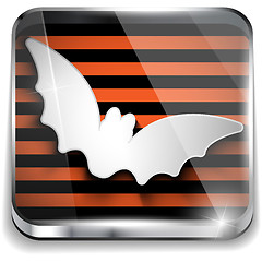 Image showing Halloween Bat Icon Button Application