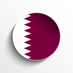 Image showing Flag Paper Circle Shadow Button Qatar