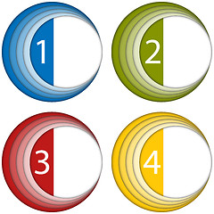 Image showing Set of Colorful Frames with Numbers