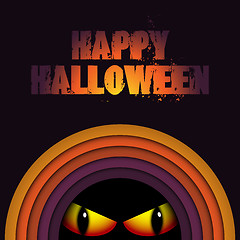 Image showing Halloween Ghost Circle Stripe Background