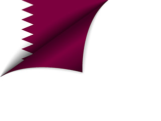 Image showing Qatar Country Flag Turning Page