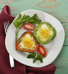 Image showing Fried Eggs With Vegetables