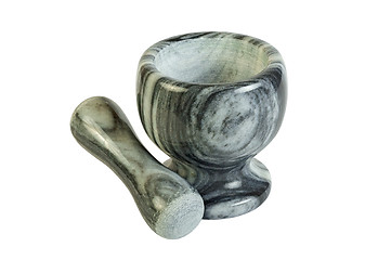 Image showing Stone mortar and pestle