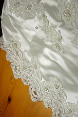 Image showing bridal gown hem