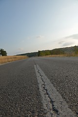 Image showing road through the green field