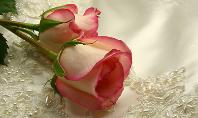 Image showing beaded satin and a roses