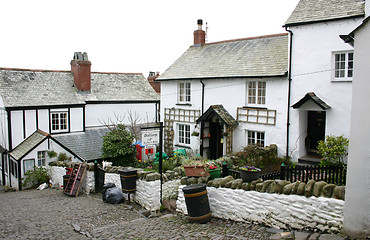 Image showing old white washed cottage