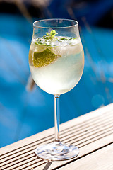 Image showing hugo prosecco elderflower soda ice summer drink 