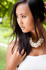 Image showing attractive young asian woman beauty portrait 