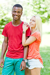 Image showing young couple in love summertime fun happiness romance 