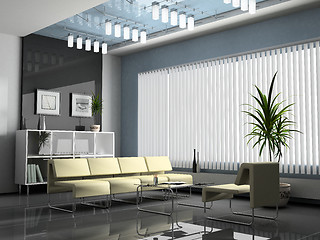 Image showing Interior office for negotiations 3D rendering