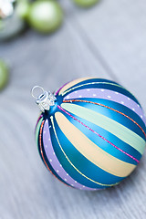 Image showing festive glitter christmas decoration bauble seasonal