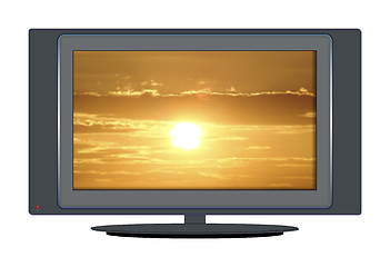 Image showing TV sunset