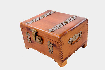 Image showing Antique Lockable Cigar Box